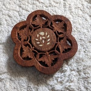 Hand Carved Wooden Trivet